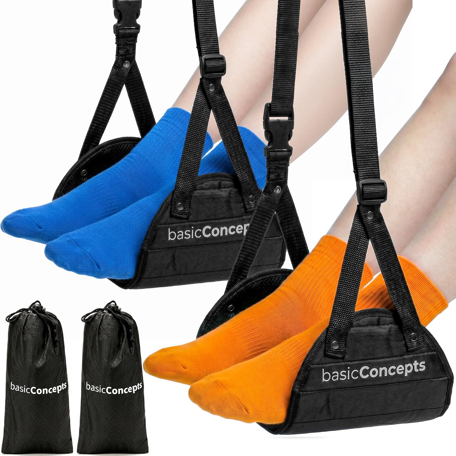 Basic Concepts Airplane Adjustable Foot Hammock 2 Pack