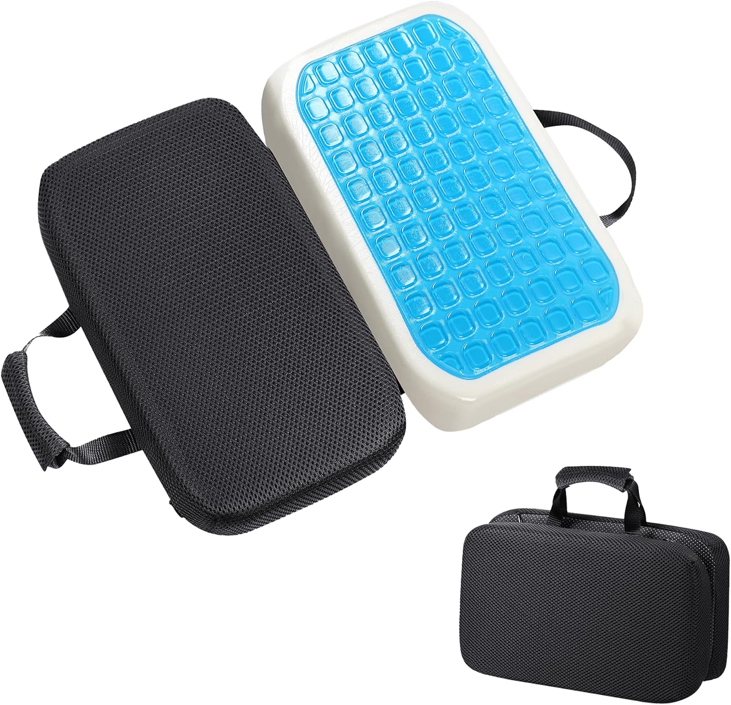 Cooling Gel Memory Foam Travel Stadium Airplane Seat Cushion 16"x14"x1.8"