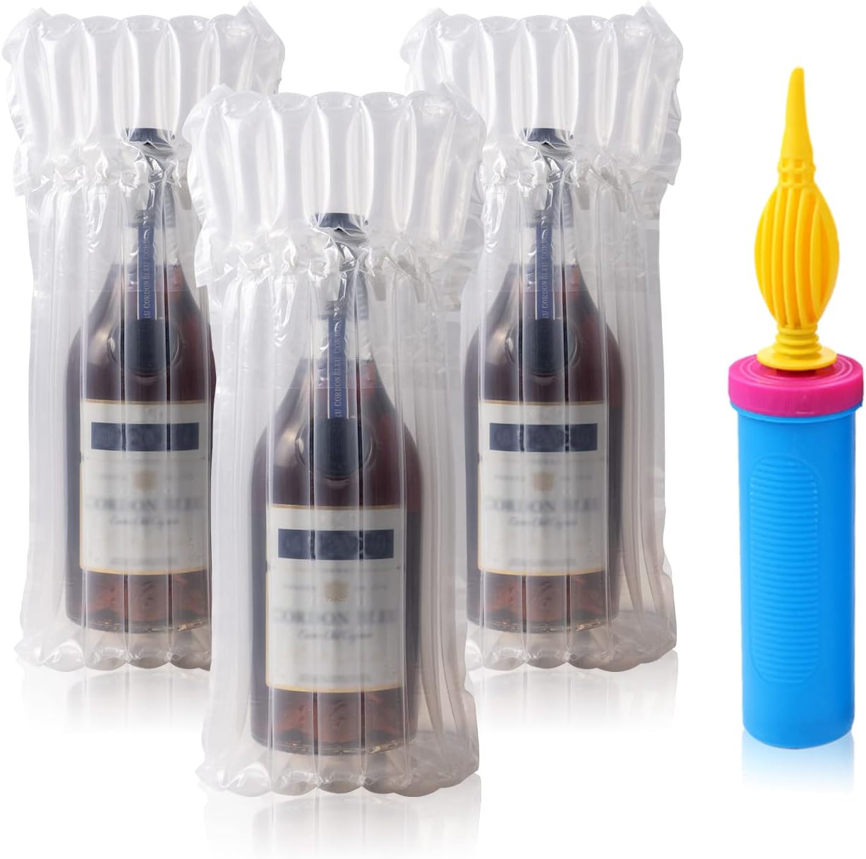 36 Pack Inflatable Wine Bottle Protector Bags for Travel
